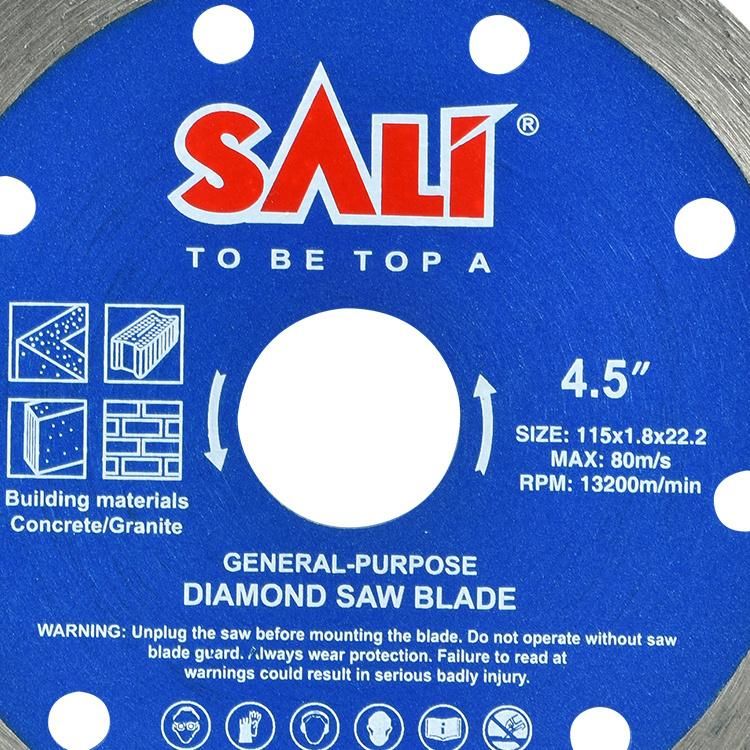 Sali 7inch 180*2.2*22.2mm High Quality Rim Diamond Saw Blade