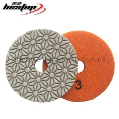 D100mm Quartz Abrasive Polishing Pads 3 Step