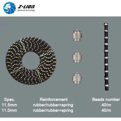 Z-Lion Diamond Wire Rope Beads for Sandstone/Limestone/Granite/Marble Dry/Wet Cutting Saw