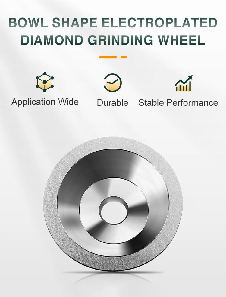 Bowl Shaped Electroplated Bond Diamond Grinding Wheel