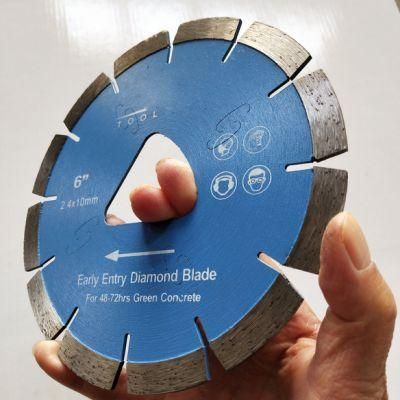 150mm Early Entry Diamond Saw Blade with Triangle Hole for Green Concrete