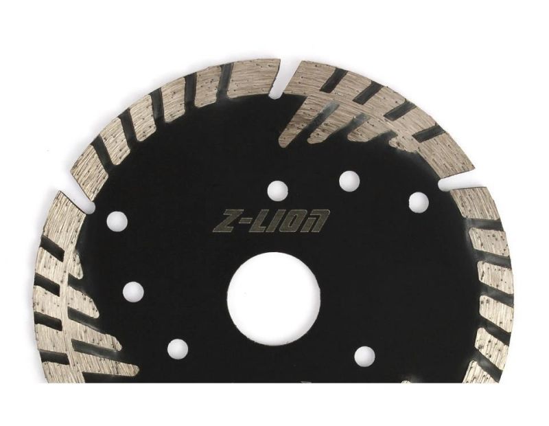 Zlion High Quality 125mm Triangle Segmented Disc Turbo Type Saw Blade for Dry Cutting