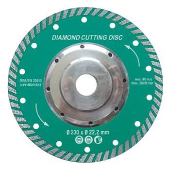 Sintered Turbo Diamond Circular Saw Blade with Flange Plate