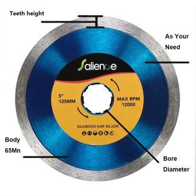 4-10&quot; Continuous Rim Diamond Blade for Clean Cuts