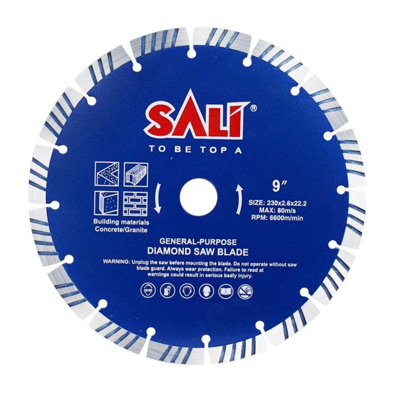 Sali 4.5inch 115*1.8*22.2mm High Quality Segment Turbo Diamond Saw Blade