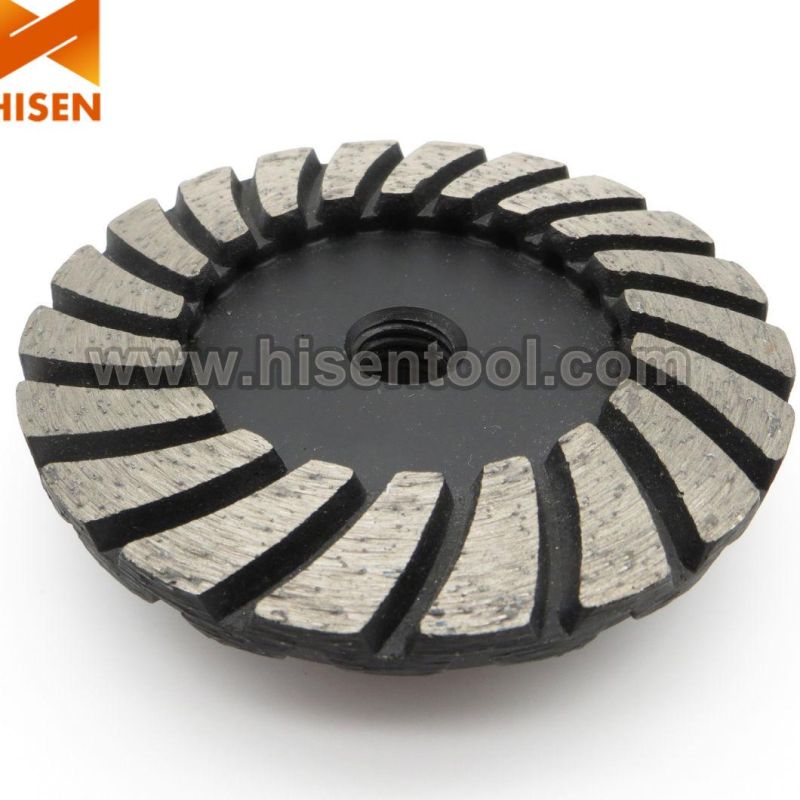 4" 100mm Turbo Segmented Diamond Cup Wheel with 5/8"-11 Thread