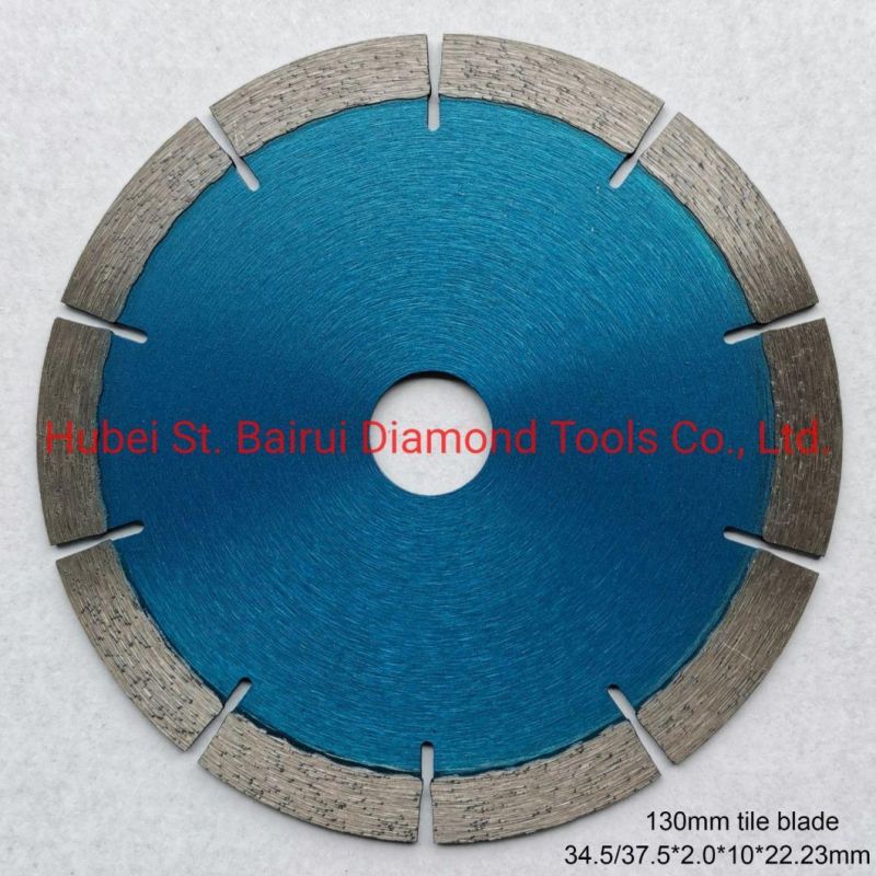 130mm Hot Pressed Segmented Fast Cut Diamond Saw Blade for Ceramic Tile Porcelain Granite Marble Cutting.