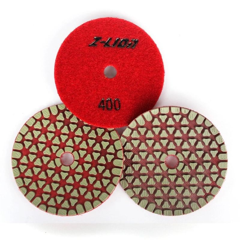 3inch/4inch Flexible Resin Bond Dry Polishing Pad for Granite Marble