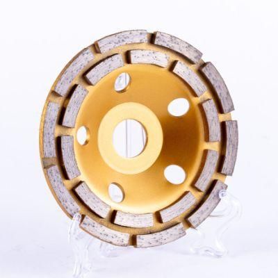 Double Row Diamond Cup Grinding Wheel for Angle Grinder