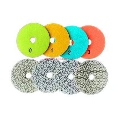 #0 #1 #2 #3 4-Step Wet Polishing Pads Sendpaper for Polishing Natural Stone 4&prime;&prime;