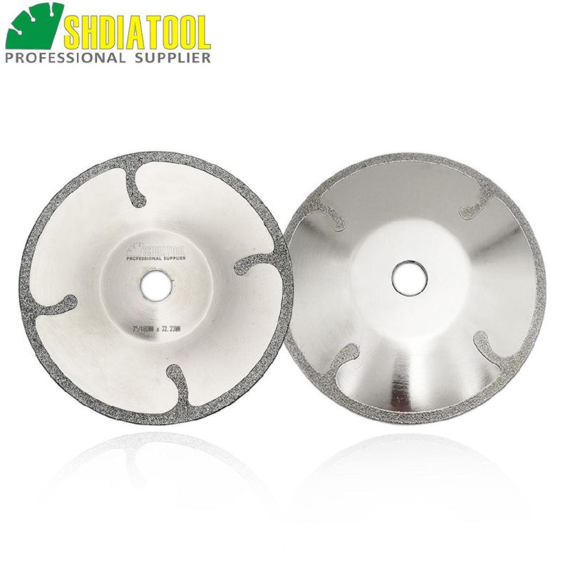 Bowl-Shaped Electroplated Diamond Cutting and Grinding Discs for Granite & Marble