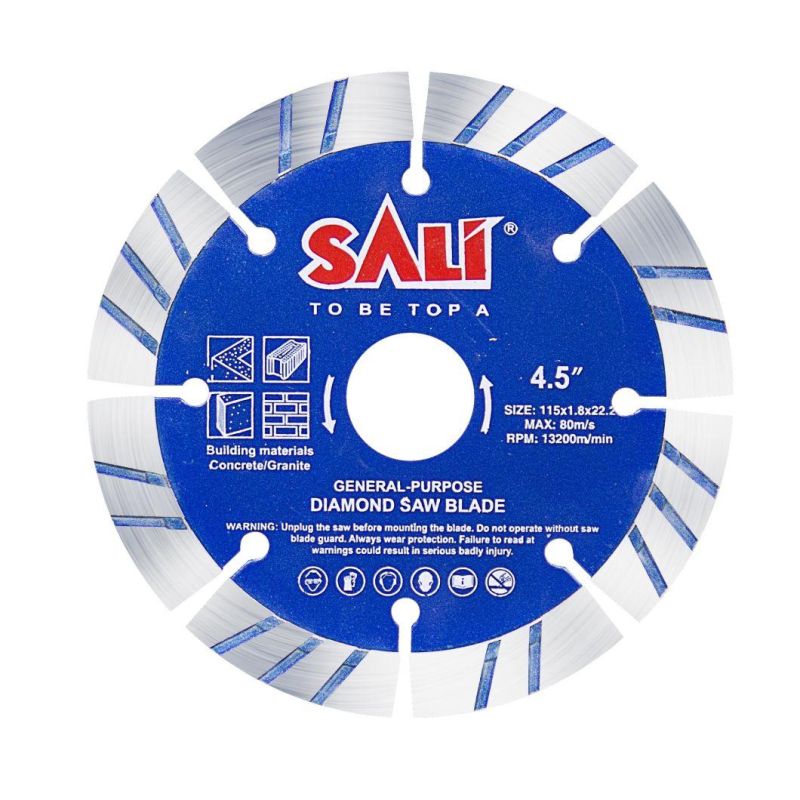 Sali 4.5inch 115*1.8*22.2mm High Quality Segment Turbo Diamond Saw Blade