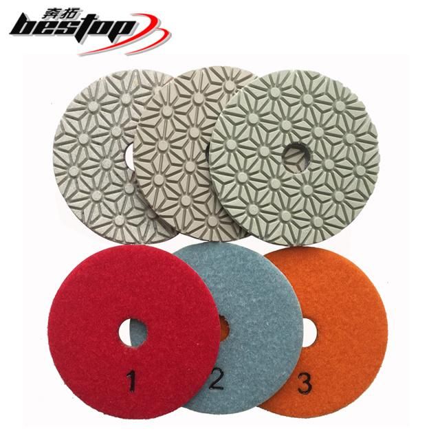 D100mm Quartz Abrasive Polishing Pads 3 Step