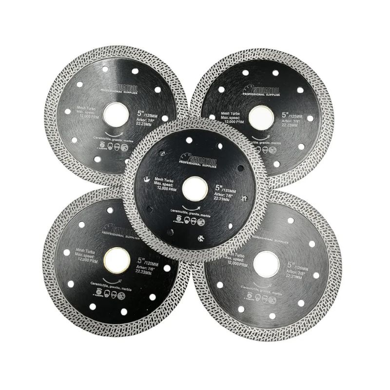 5" Hot Pressed Sintered Mesh Turbo Diamond Blade for Ceramic