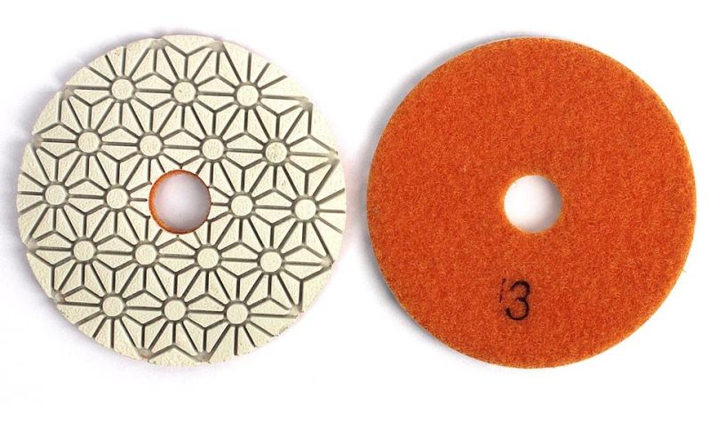 3 Step White Polishing Pads Stone Diamond Aabrasive Tools