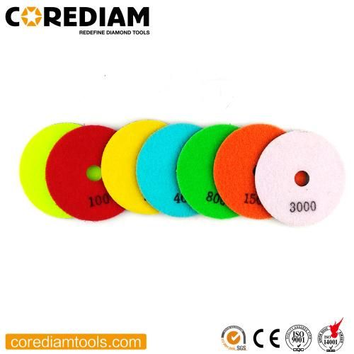 3" Dry Polishing Pad for Grinding Granite, Marble with Angle Grinder