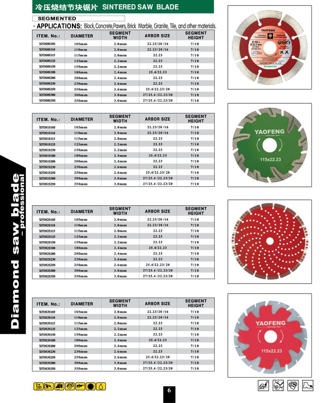 High Quality Segmented Cold-Pressed Diamond Saw Cutting Disc