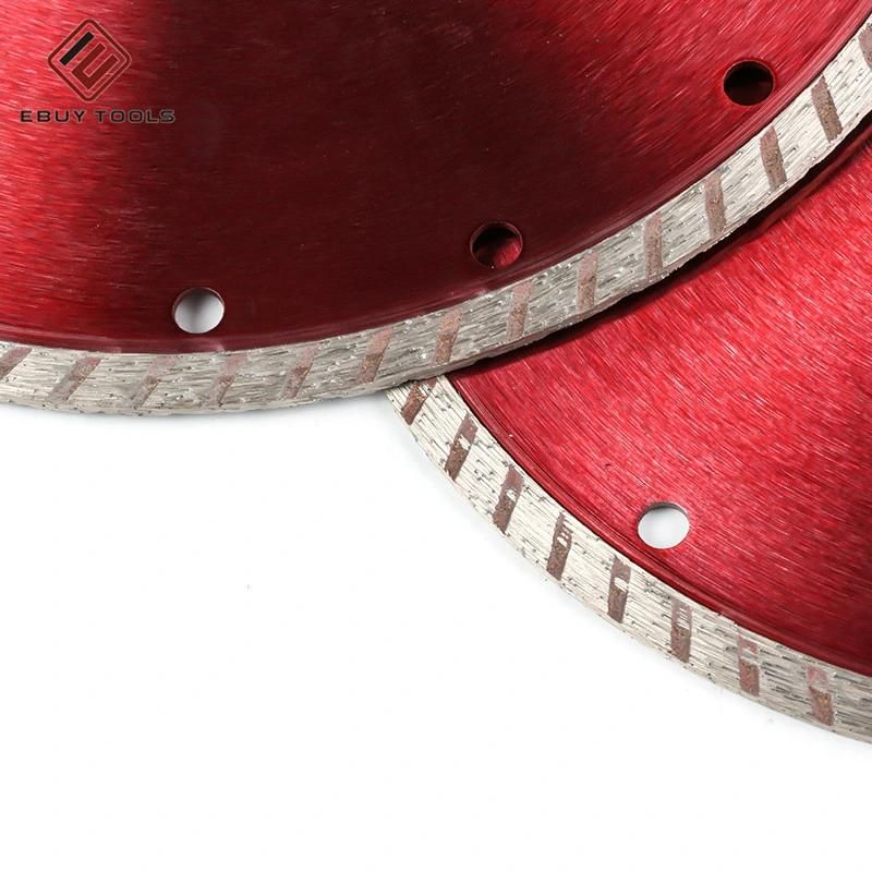 125mm X 7mm Good Quality Cold Pressed Turbo Diamond Saw Blade Cutting Granite, Marble and Hard Stone