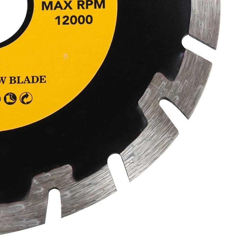 180mm 7 Inch Style Deep Teeth Diamond Circular Saw Blade with Productive Teeth for Dry and Wet Cutting Stone, Concrete, Granite