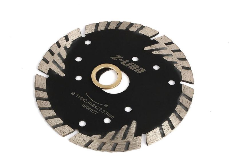 Zlion High Quality 125mm Triangle Segmented Disc Turbo Type Saw Blade for Dry Cutting