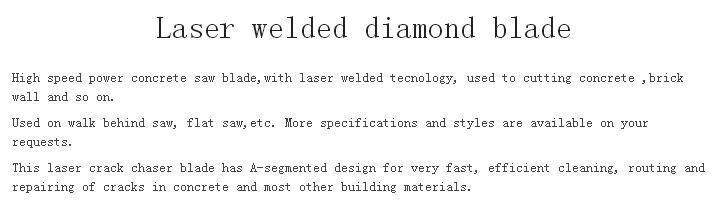 China Factory Direct Sale Laser Welded Diamond Blade