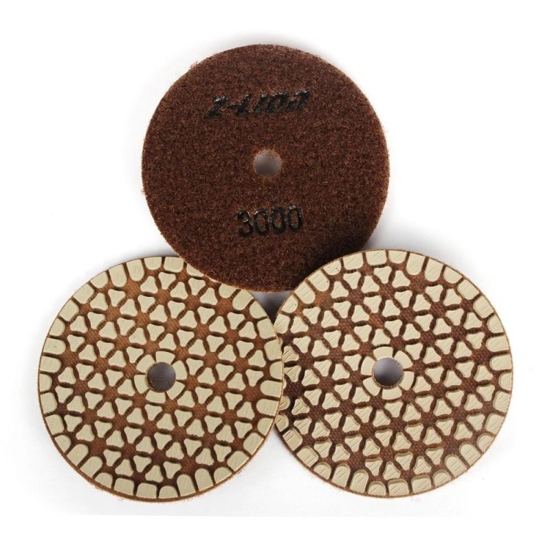 3inch/4inch Flexible Resin Bond Dry Polishing Pad for Granite Marble