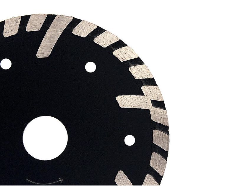 Diamond Turbo Dry Cutting Blade with Long and Short Protecting Teeth