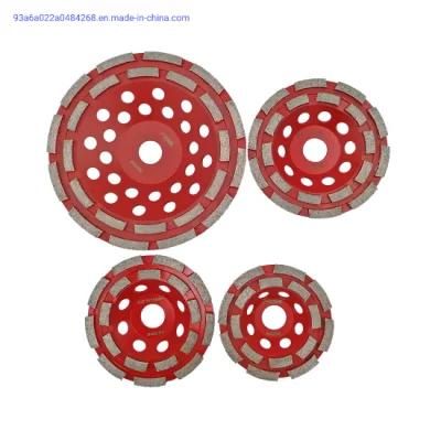 4&quot;/4.5&quot;/5&quot;/7&quot; Welded Diamond Double Row Cup Wheel for Concrete Abrasive Material