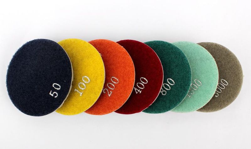 3" Diamond Abrasive Tools Resin Dry Polishing Pads for Stone Concrete Floor Grinding