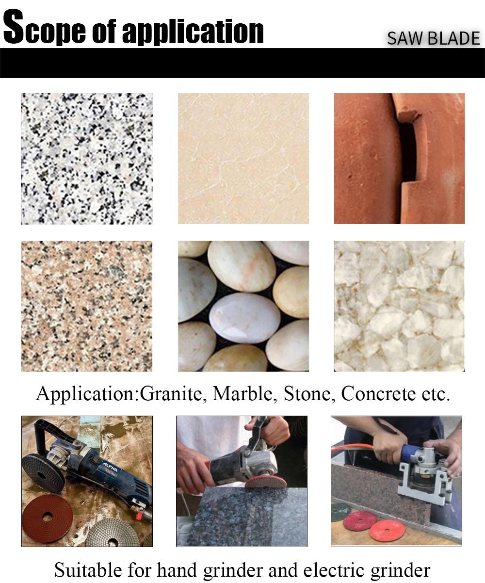 China Manufacturer Low Cost Dry Granite Marble Polishing Pads for Angle Grinder