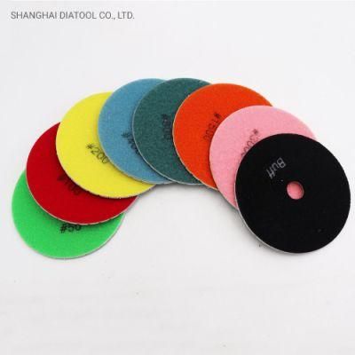 4&quot; Professional Wet Diamond Flexible Polishing Pads for Granite Marble Ceramic