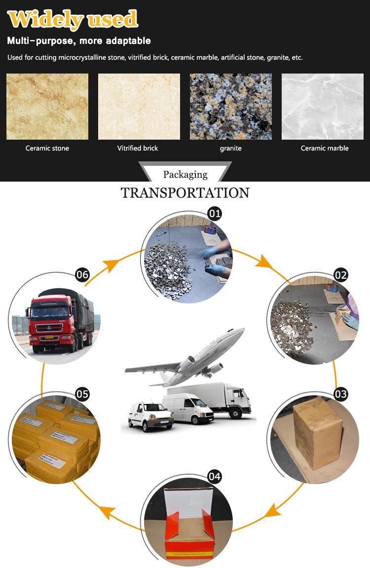Marble Granirte Slides Tips Diamond Segment for Cutting Stone