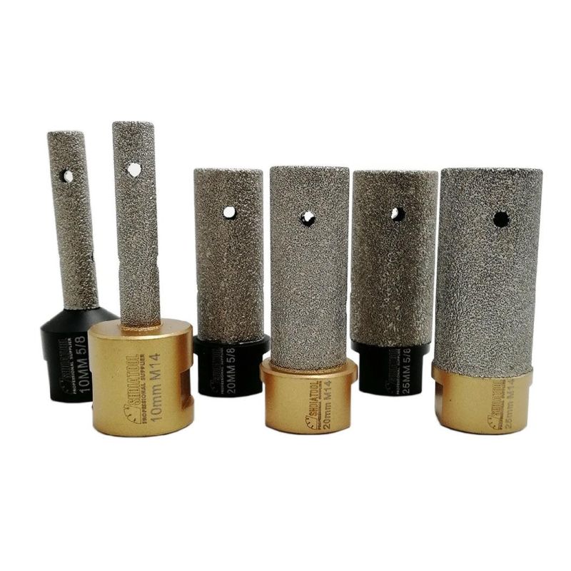 Shdiatool Vacuum Brazed Diamond Finger Bits Milling Bits for Tile, Stone, Countertop