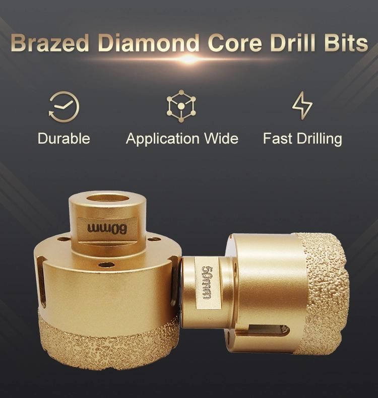 Brazed Drilling Bits Vacuum Brazed Diamond Bit Drill for Stone