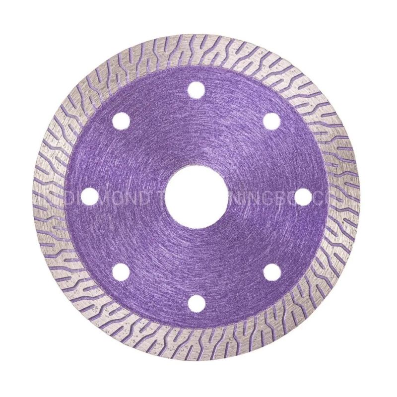 Qifeng Manufacturer Power Tools Leaf Pattern 105mm Turbo Diamond Circular Cutting Disc/Saw Blade/Ceramics Blade/Tiles Blade