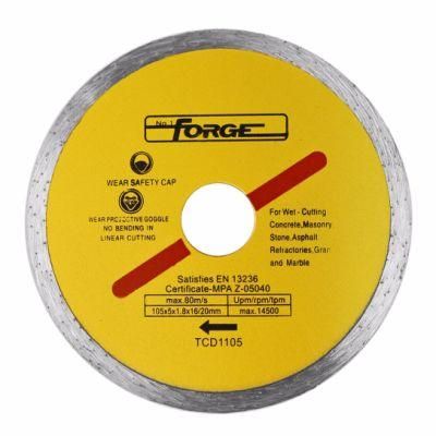 105mm (4&quot;) Cutting Disc Continuous Rim Diamond Blades