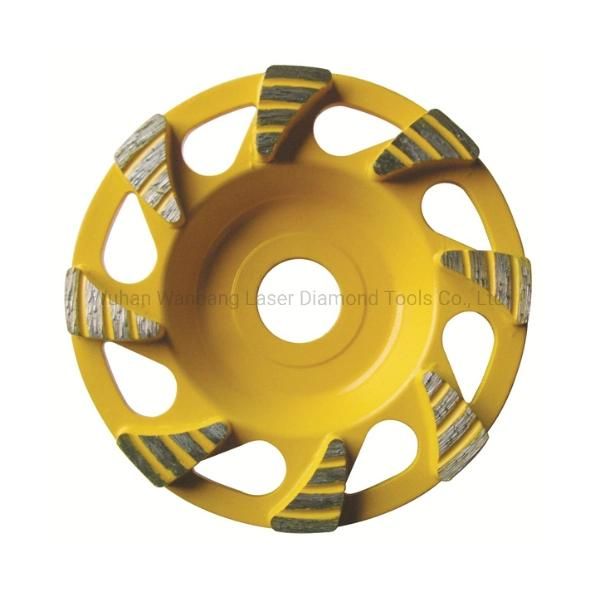 4-7 Inch Arrow Shape Segment Diamond Grinding Cup Wheels