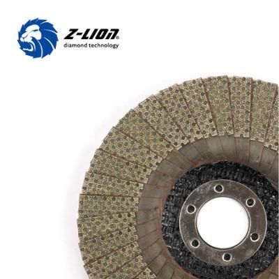 Zlion Electroplated Diamond Abrasive Flap Disc for Concrete Floor Polishing