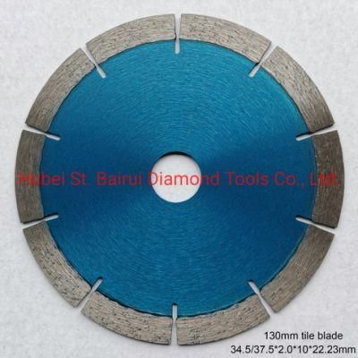 130mm Hot Pressed Segmented Fast Cut Diamond Saw Blade for Ceramic Tile Porcelain Granite Marble Cutting.