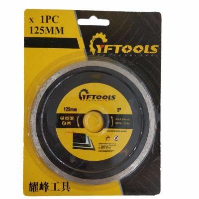 Hot-Press 5&quot; Continuous Diamond Circular Saw Blade Cutting Disc