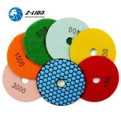 100mm Resin Pad Dry Diamond Polishing Pad for Granite Marble Stone