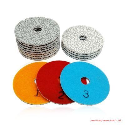 3 Steps Dry Polishing Pads Sandpaper Buff 100mm Diamond Abrasives