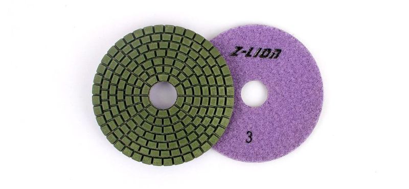 Zlion 3 Step Diamond Polishing Pads for Stone Marble Wet Use