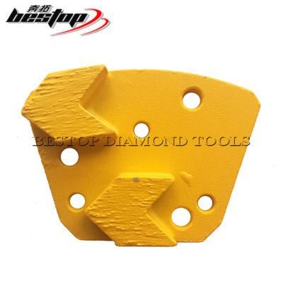 Trapezoid Concrete Diamond Floor Grinding Plate with 6 Holes