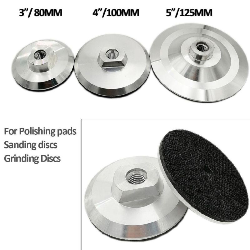 4inch Aluminum Base Back Pad for Diamond Polishing Pads, Backer Pad for Grinder