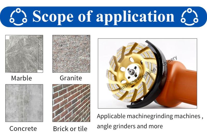 5inch Double Row Segment Grinding Floor Grinding Concrete Diamond Grinding Cup Wheels