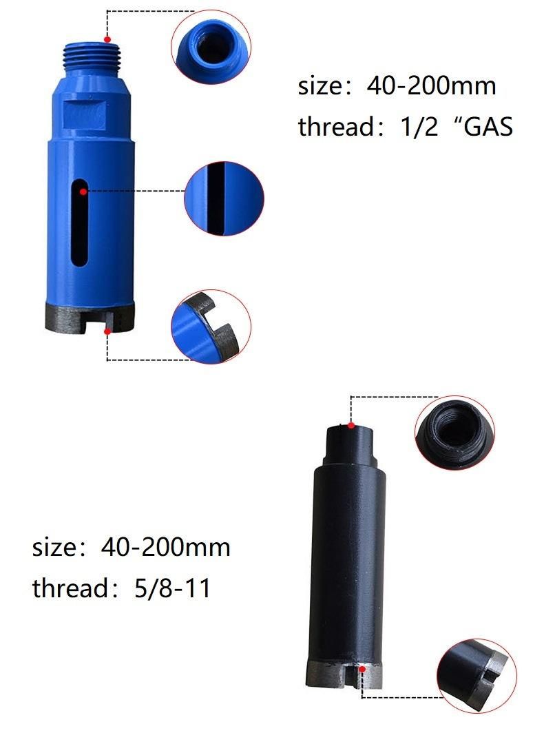 5/8"-11 Thread Diamond Core Drill Bits for Stone (SED-DCD-5/8E)