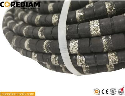 Steel Cutting Diamond Wire Saw with Electroplated Beads