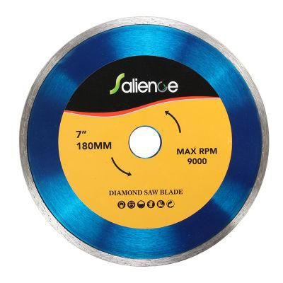 7inch 180mm Cold Pressed Continuous Diamond Saw Blade Wet Cutting for Ceramic etc.