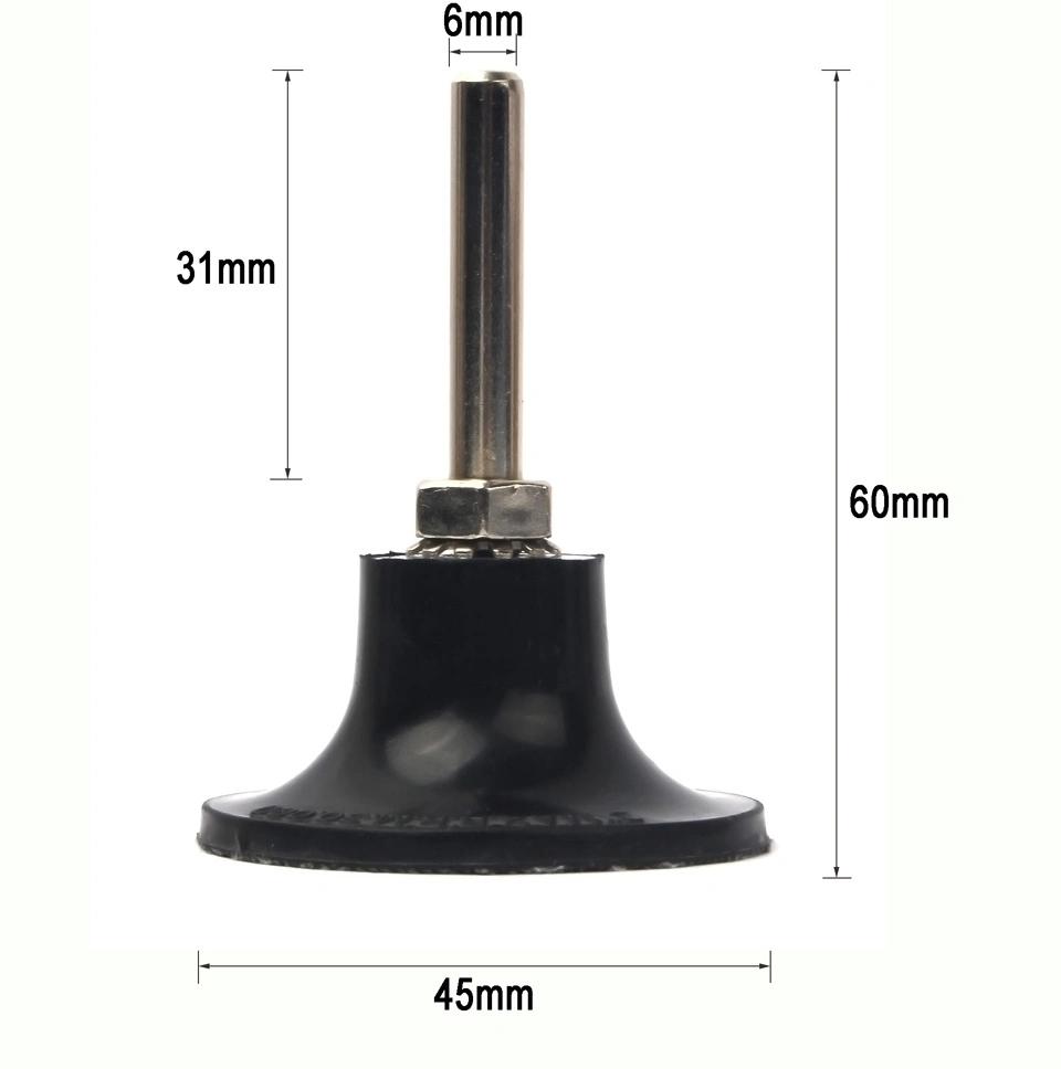 Backing Pad for Sanding Disc with 1/4" Mandrel Shaft Shank Spiral